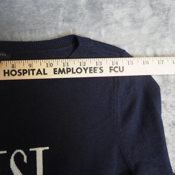 Talbots C'EST LA VIE Crew Neck Sweatshirt Women's size Medium Paris France - Picture 7 of 11